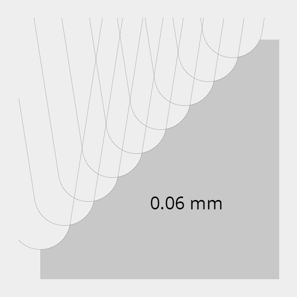 Toolpath diagram at 0.06 mm stepover