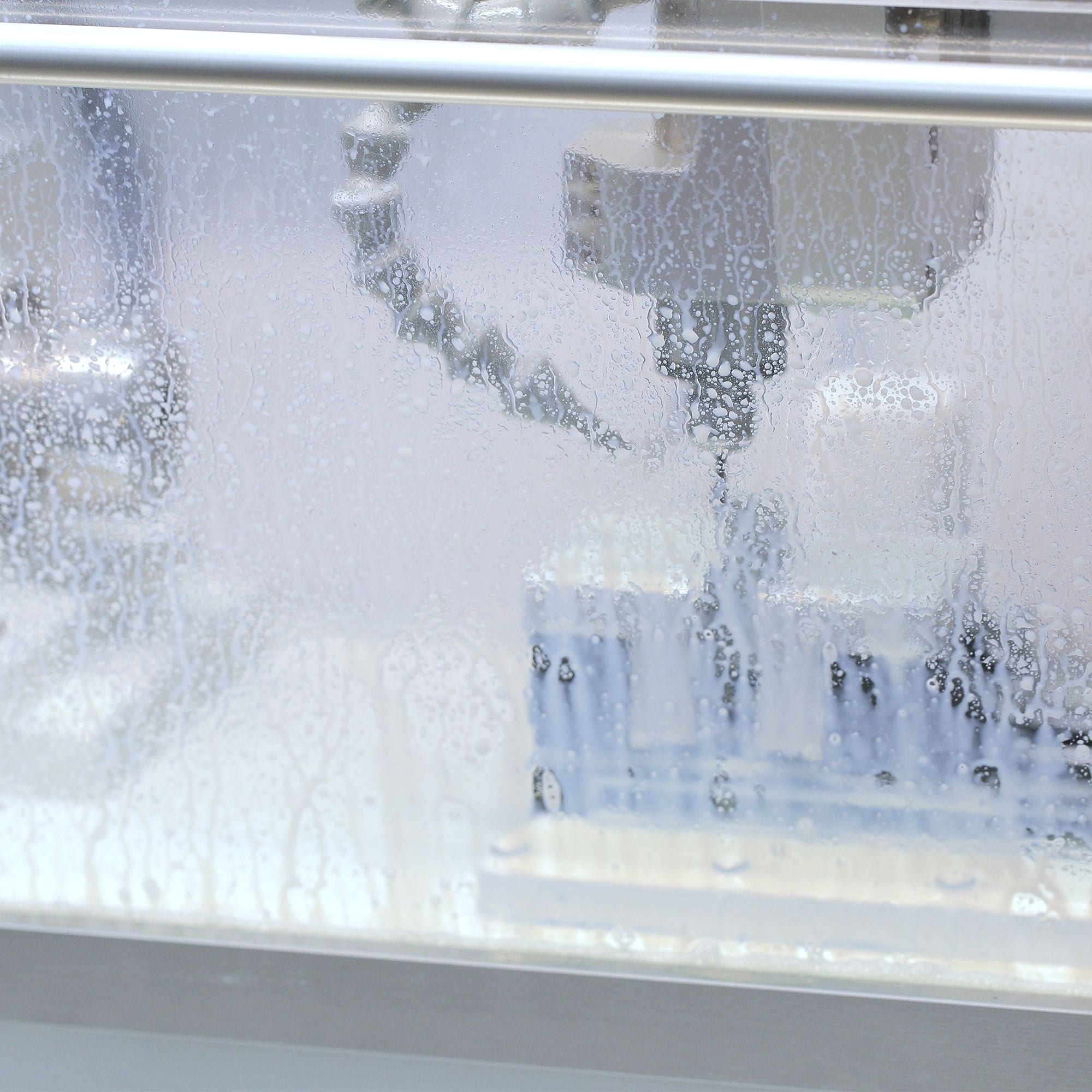 Coolant spraying inside the enclosure during the cut