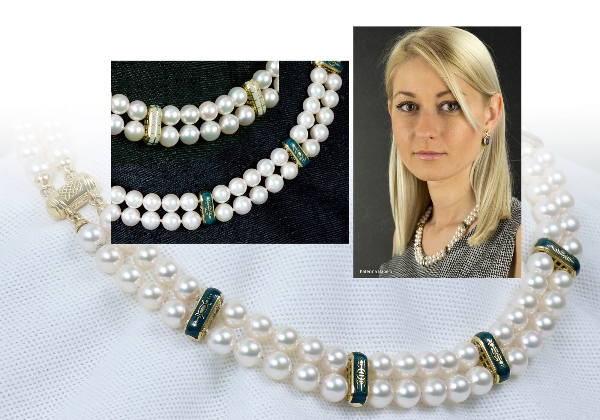 Finished necklace by Raims - both sides