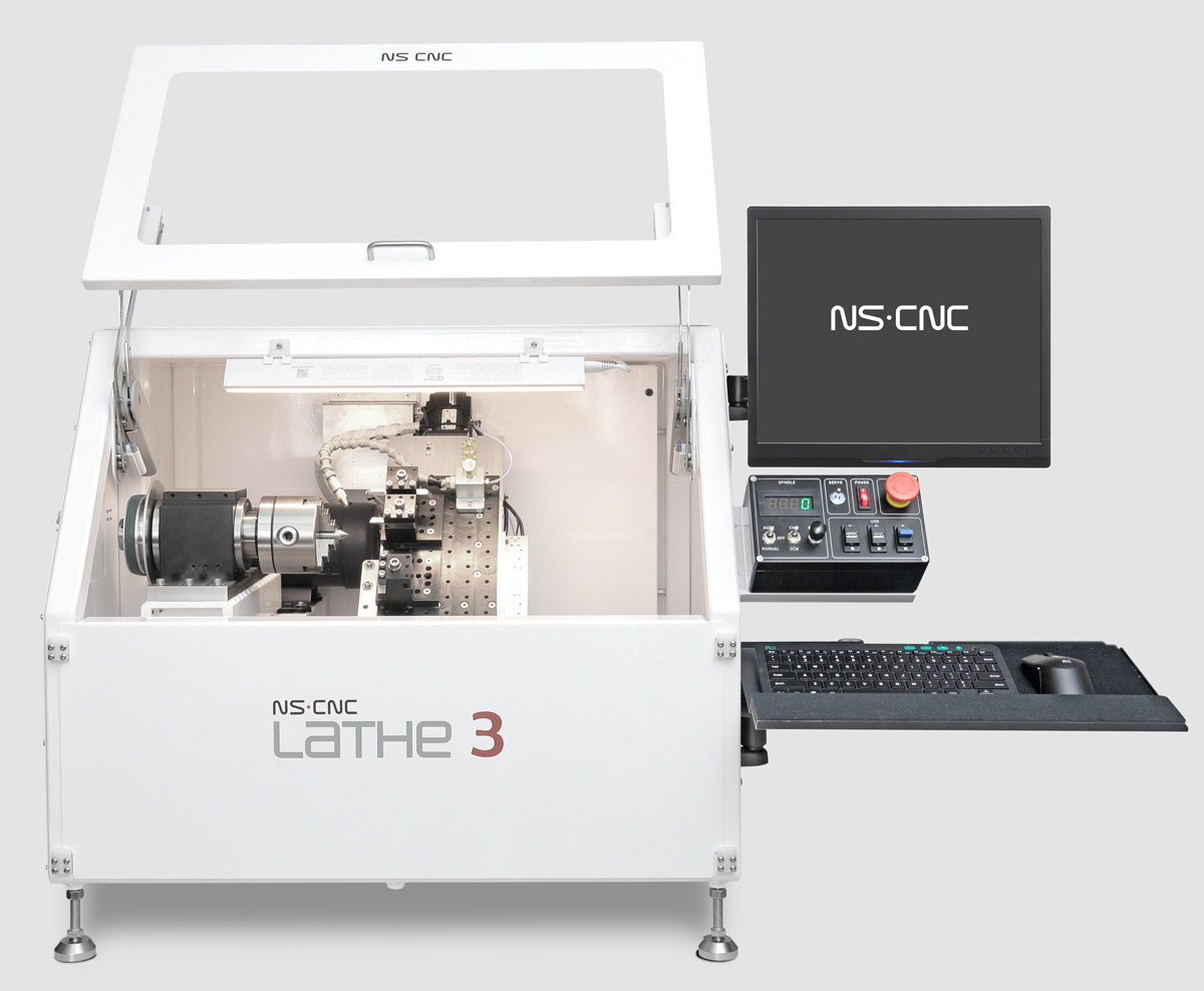 NS CNC Lathe 3 with enclosure open